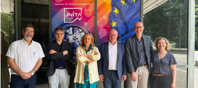 de gauche à droite : Francisco Beltrán Lloris, Sergio Salinas Alcega, Rosa María Bolea Bailo, Laurent Bordes, Ernesto Exposito, Blandine Daguerre